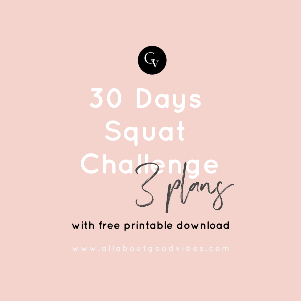 30 Days Squat Challenge Free Printable Download