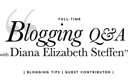 Blogging Q&A With Diana Elizabeth Steffen | All About Good Vibes